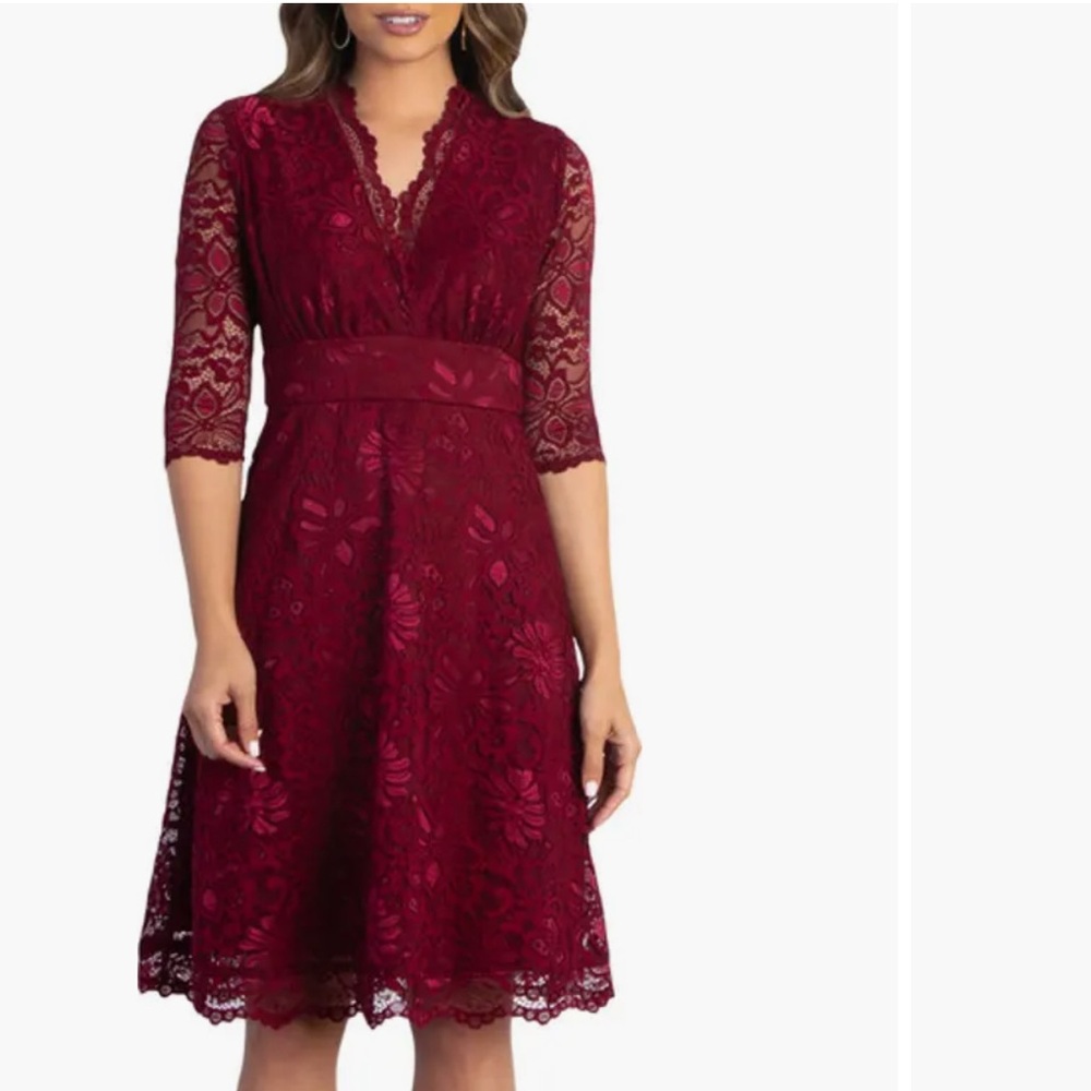 NWT Kiyonna mademoiselle lace floral cocktail dress XS